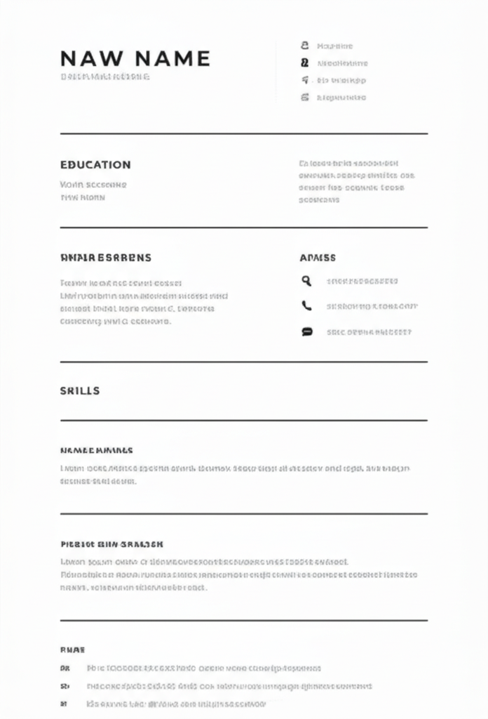 Minimal resume template